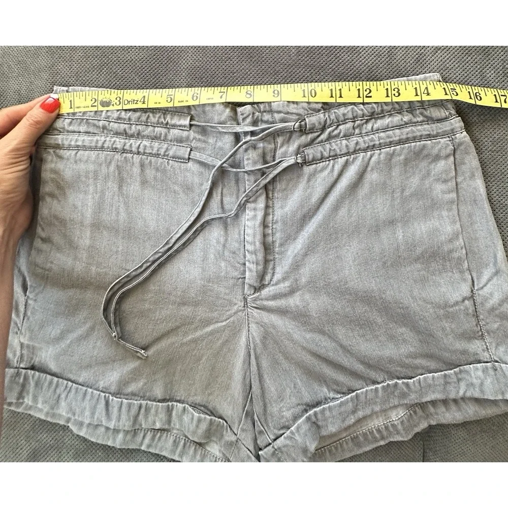 Helmut Lang Silky Wash Grey Shorts Woman's Size‎ 26 Tencel Soft